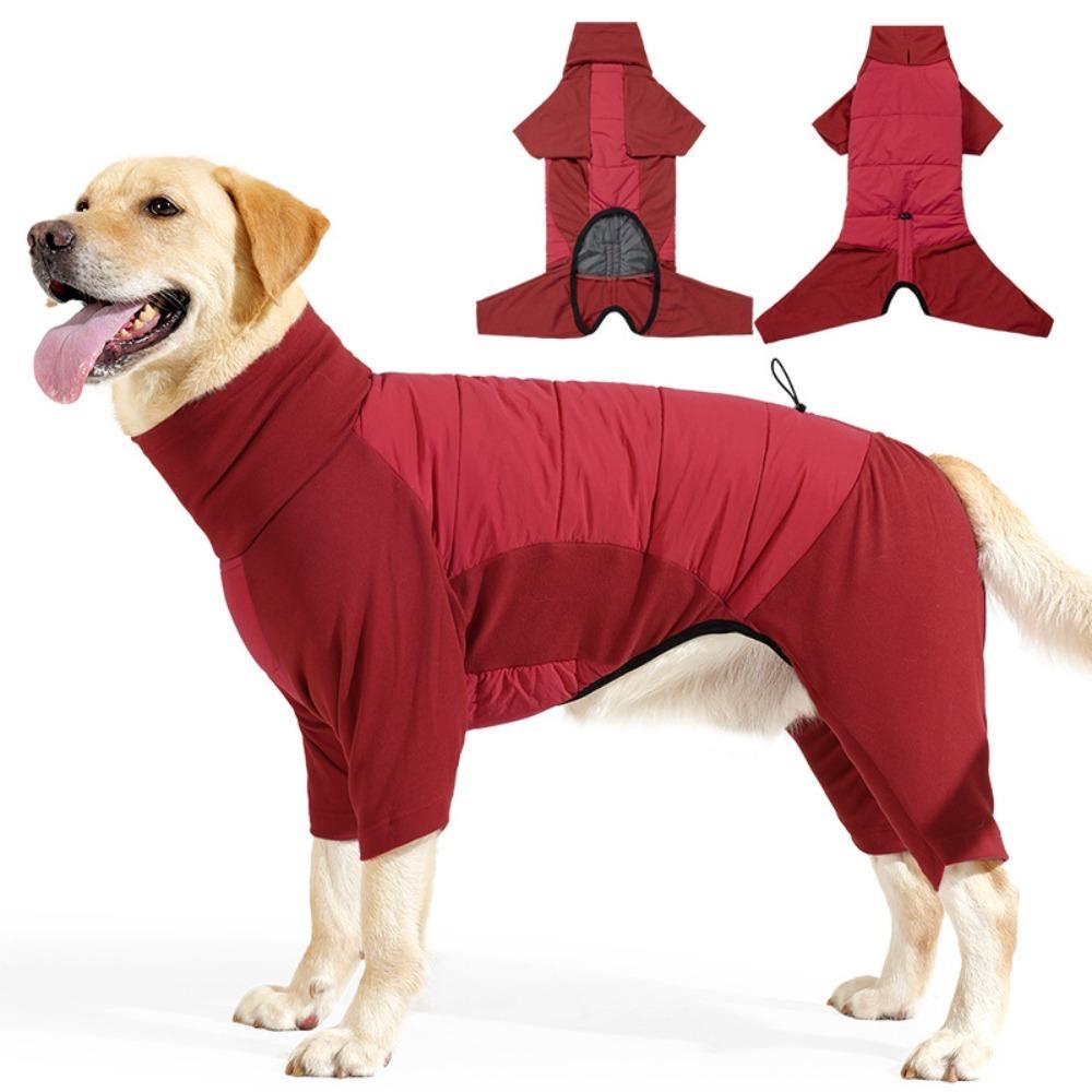 Windproof Winter Pet Jumpsuit High Collar Dog Soothing Clothes Dog Calming Wrap  Cold Weather
