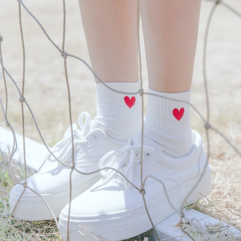 Women's New Autumn and Winter Products All Kinds of Love Comfortable Breathable Tall Cotton Socks