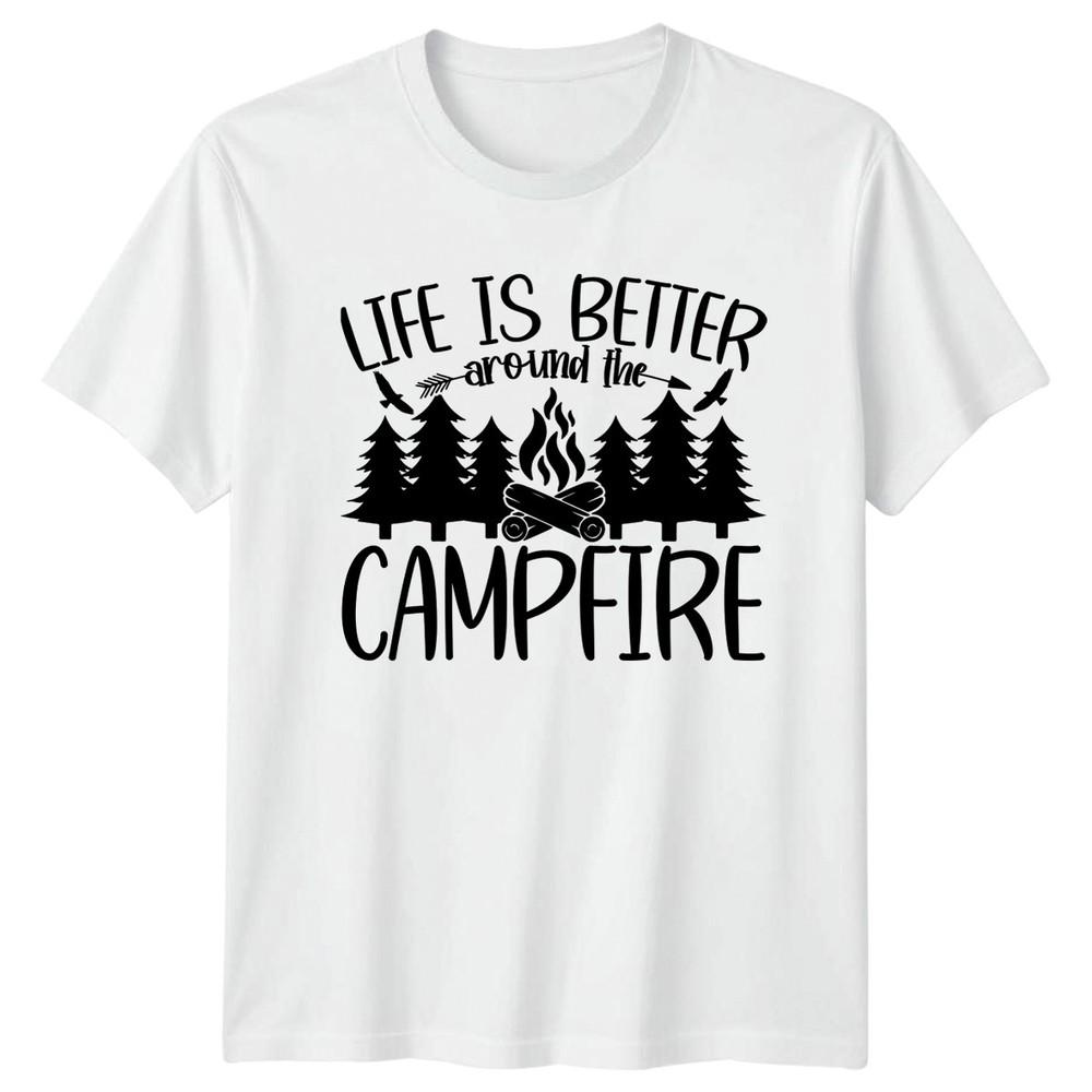Life Is Better Around The TShirt Campfire Camping Gift For Him And Her S