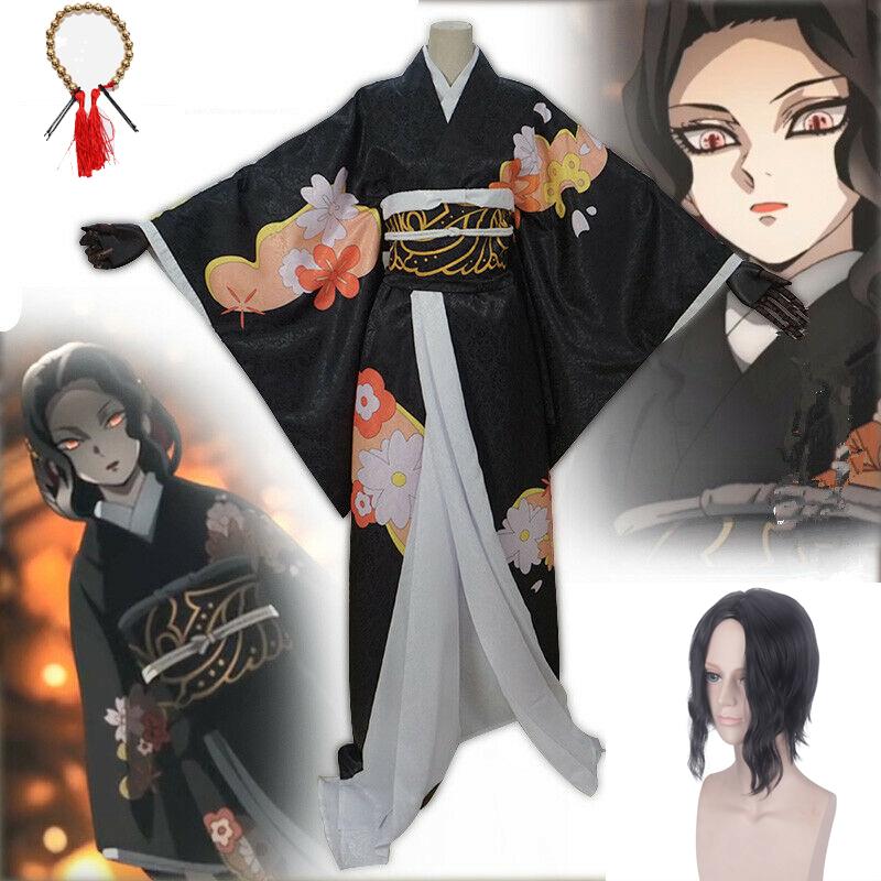 No Demon Slayerkimetsu Yaiba Kibutsuji Muzan Cosplay Costume Kimono Halloween