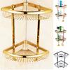 Wall Mounted Gold/Chrome/Rose Gold Bathroom Corner Shelf  Solid Brass Chrome Bathroom Accessories