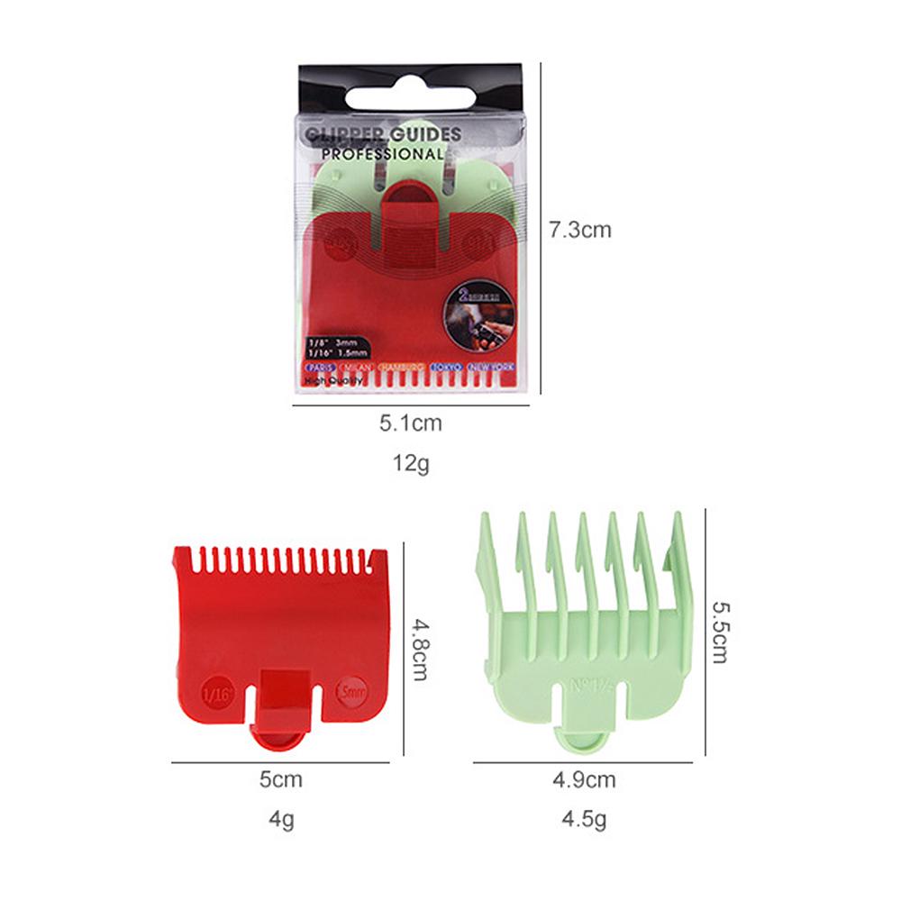2pcs Professional Cutting Guide Comb 1.5mm 3mm Set Colorful Limit Comb Set for Electric Hair Trimmer Shaver