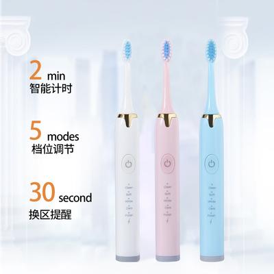 2Pcs Battery Electric Toothbrush Waterproof Sonic Electric Toothbrush Adult Electric Toothbrush