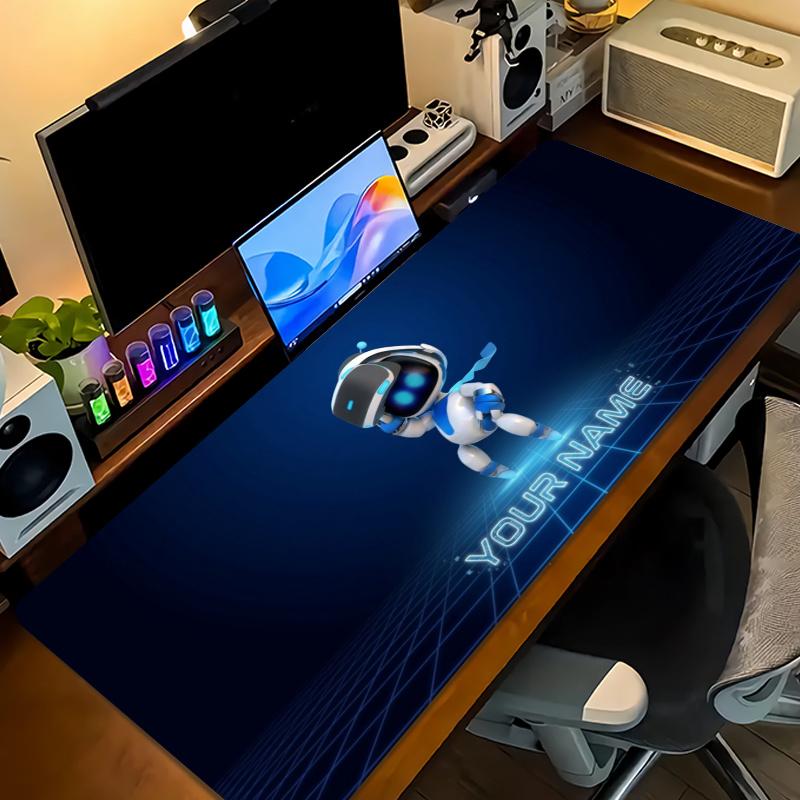 Astro Bot Print Custom Name Large Size Mouse Pad Gaming Table Cushion Nonslip Laptop Tablet Big XXL Mat Mini PC Playmat With Lock edge