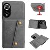 Vintage Leather Card Holder Phone Case for HONOR 50 Card Pockets Dual Snap Buttons Flip Wallet Shell