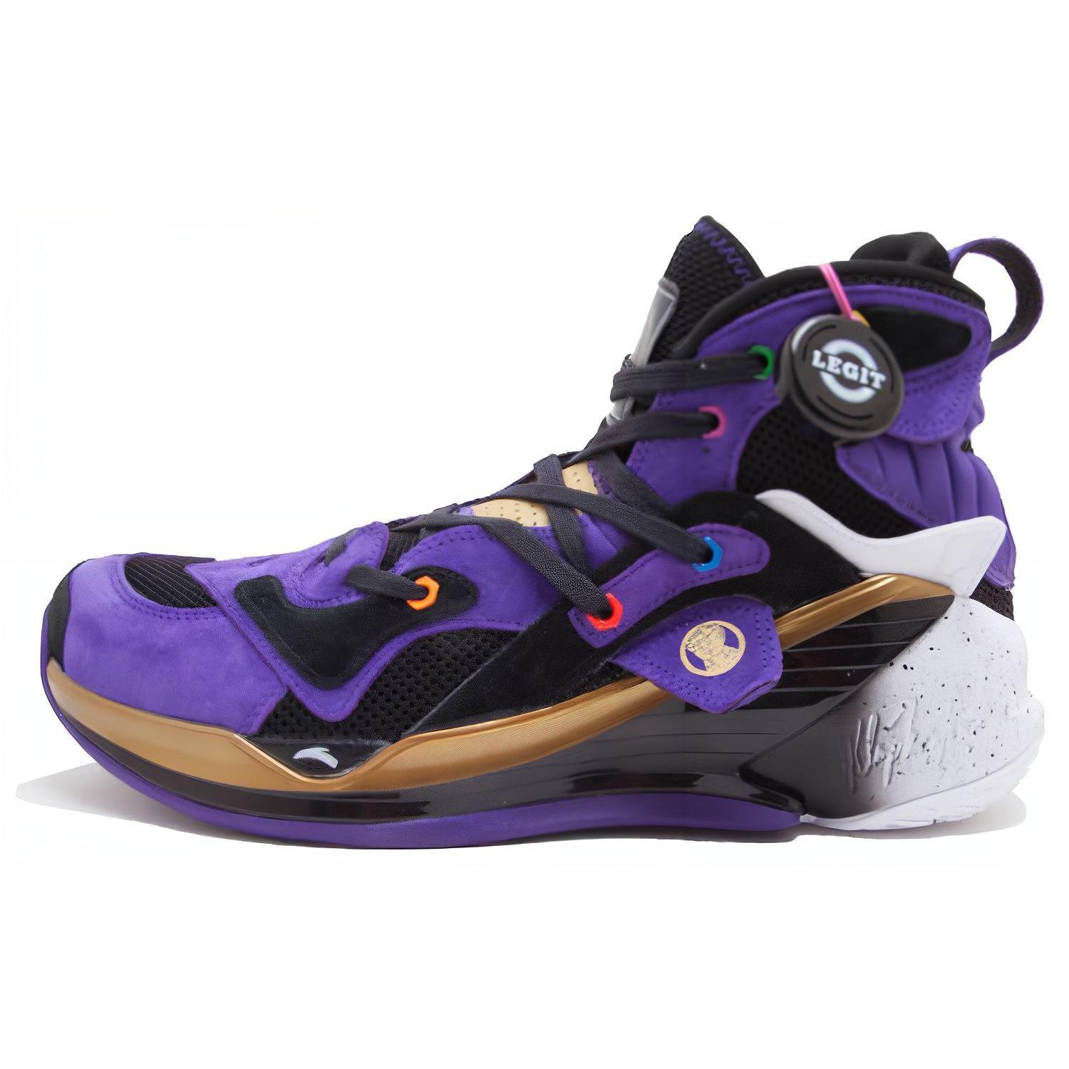 

MARVEL x Anta KT4 Comfortable Slip Resistant Abrasion Resistant High top Basketball Shoes Men s Purple 11911102R-2 41