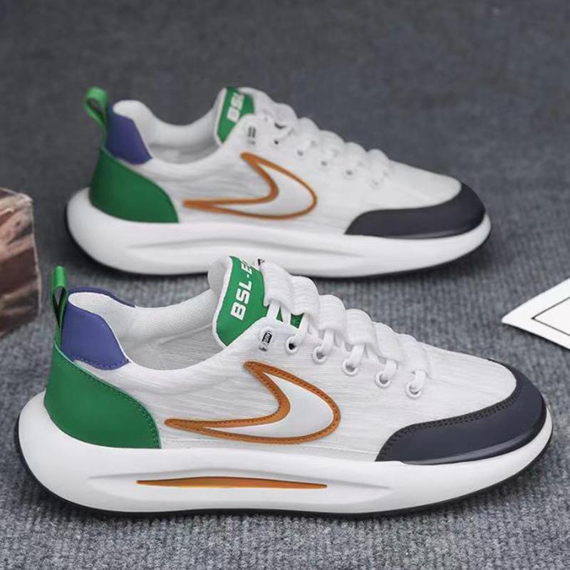 

Мужская обувь 2025 года, новая дышащая сетчатая спортивная обувь для мужчин и женщин, удобная мягкая подошва, противоскользящая, модная маленькая белая обувь Forrest Gump 42