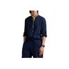Polo Ralph Lauren Slim Fit Linen Long Sleeve Shirt Men shirts Navy-Blue 710968925-002
