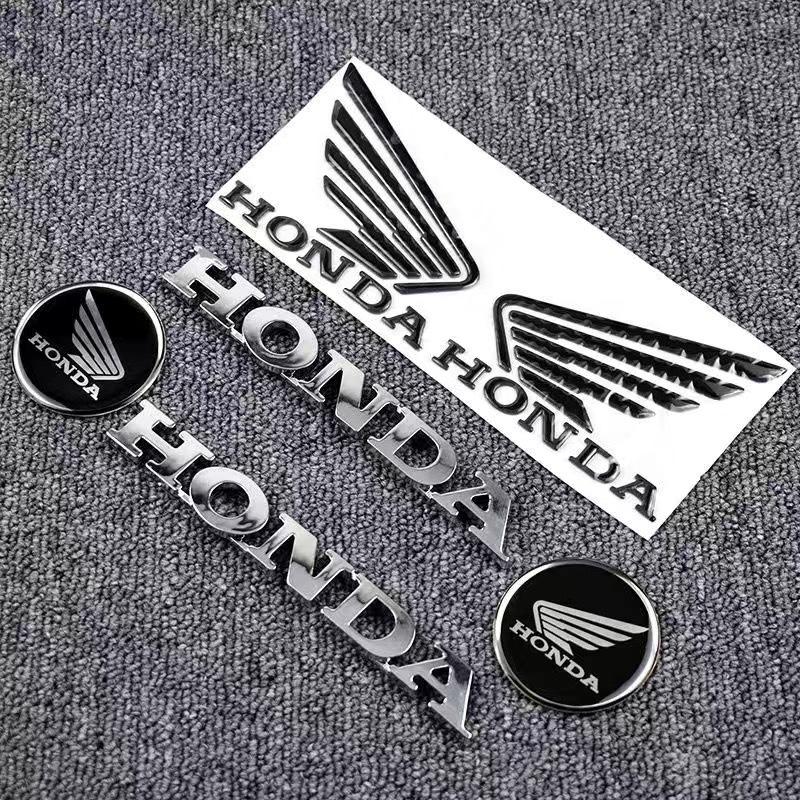 CKU5 Honda Motorcycle Modification Set Logo 3D Sticker HONDA Electroplated Letter Label Waterproof Sticker Moto Accessories Cbr 600