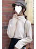 Spring Korean Style Solid Color Loose Turtleneck Long Sleeve Versatile Women's Top
