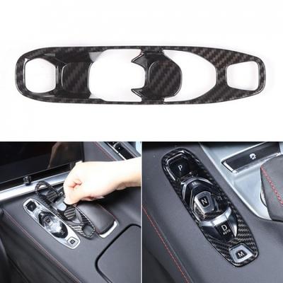 ABS Carbon Fiber Center Console Gear Shift Panel Trim for Corvette C8 -25