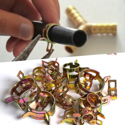 50 Stück Befestigungselement 5mm 6mm 7mm 8mm 9mm Federklemme Kraftstoff Wasserleitung Schlauchrohr Luftschlauchschellen Kraftstoff Wasserrohrschellen Befestigungselement