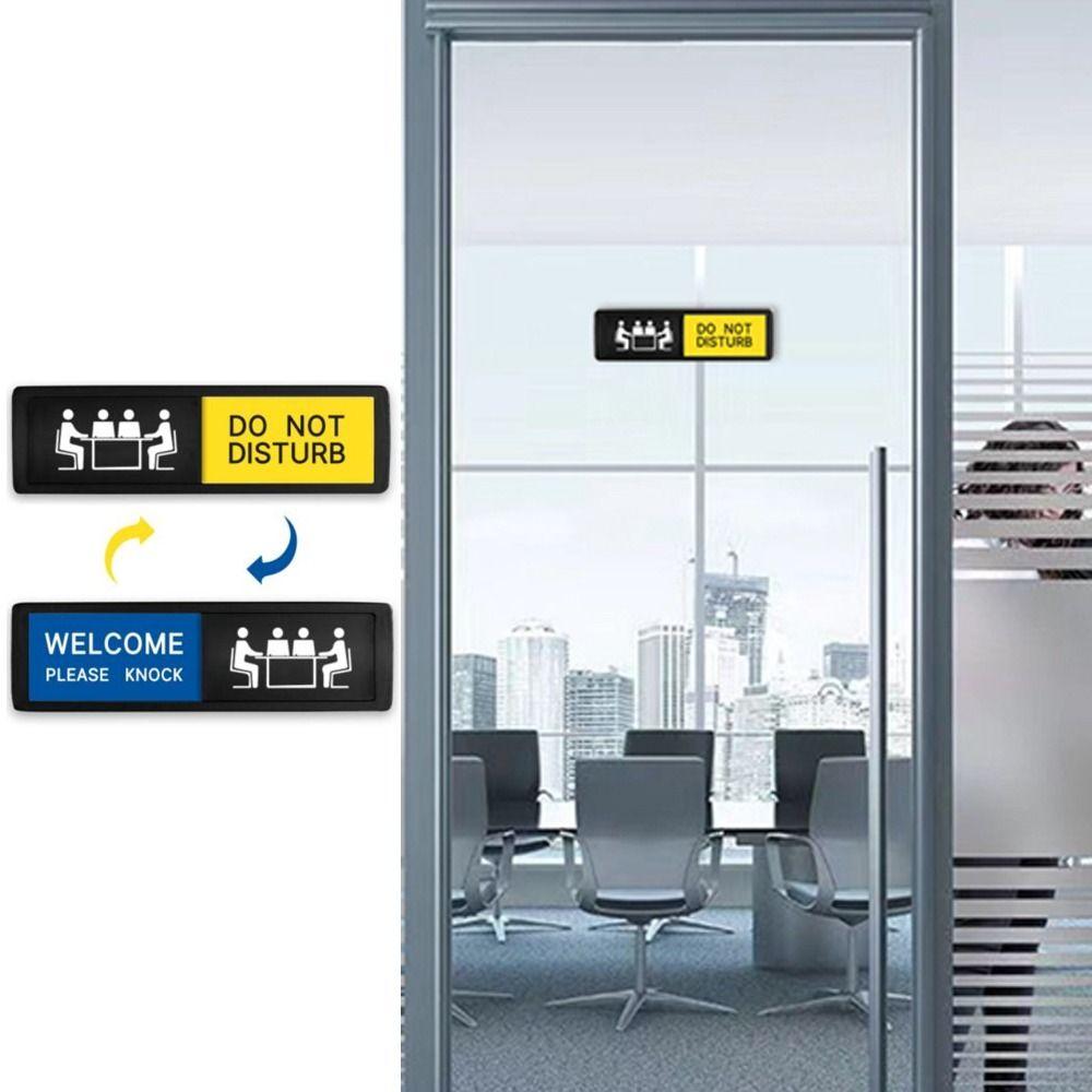 Waterproof Reminder Signs Self adhesive Door Slider Signs Hotel Bulletin Board  Office Room