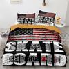 Комплект постельного белья Skateboard Full Size 3D Santa Claus полиэстеровый пододеяльник Skateboard Одеяло Cover Hip Hop Style King Twin Size