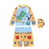 2026 Men's Long Sleeve & Boxer Brief Swimsuit Set for Boys: Kids Small/Medium/Large UV Protection Swimwear