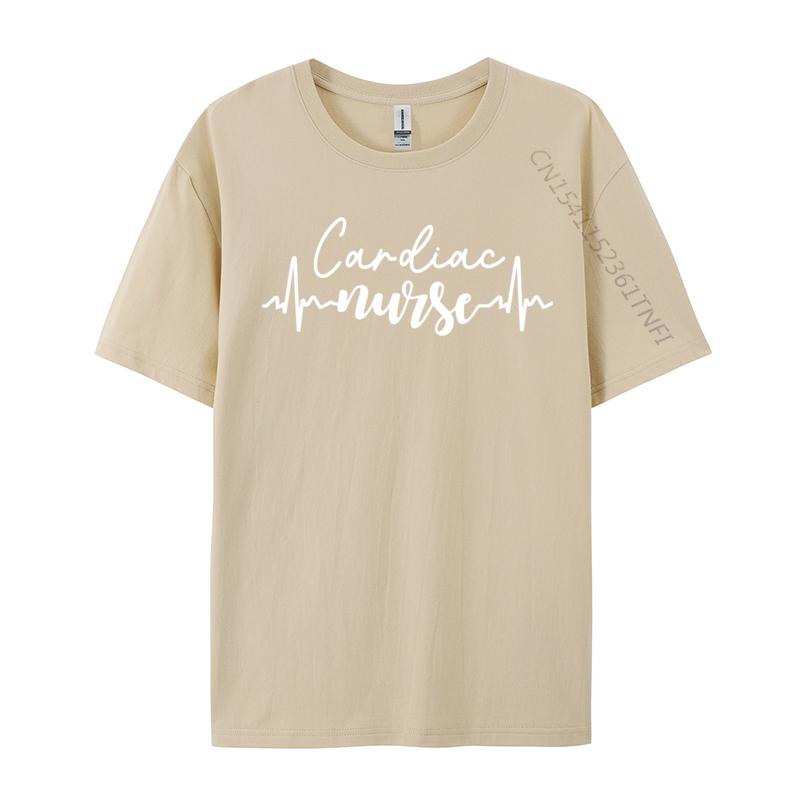 Cardiac Nurse Cardiology Nursing Heartbeat Tops & Tees Personalized Tops T Shirt Plain Party Cotton Male Top T-Shirts Party