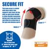 phiten Metax Knee Support, Medium Type, Size M