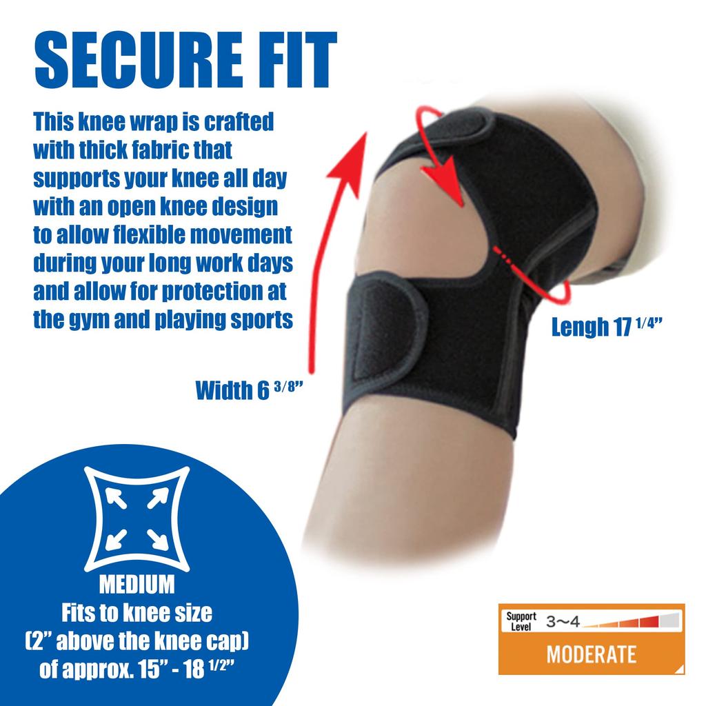 phiten Metax Knee Support, Medium Type, Size M
