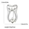Enamel Teeth Pin for Women Unisex Rhinestone Cartoon Tooth Brooch Event Party Backpack Decoration Clothes Accessories