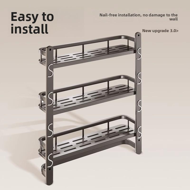 Modern Aluminum Wall Mount Shelf For Bathroom With Anodized Surface And Heavy Duty