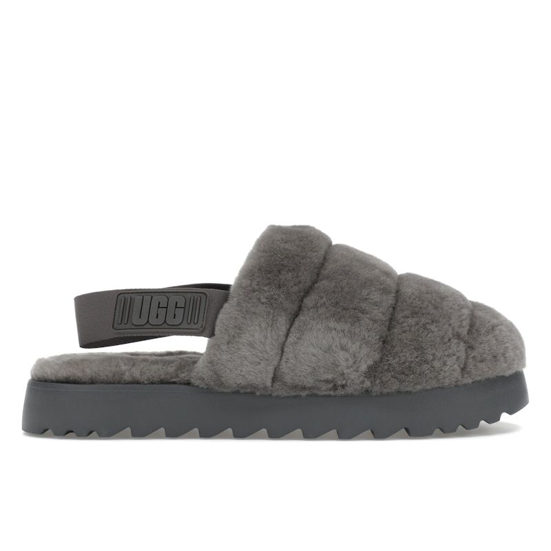 UGG  Super Fluff Slipper Charcoal Women Sneakers Grey 1121751-CHRC