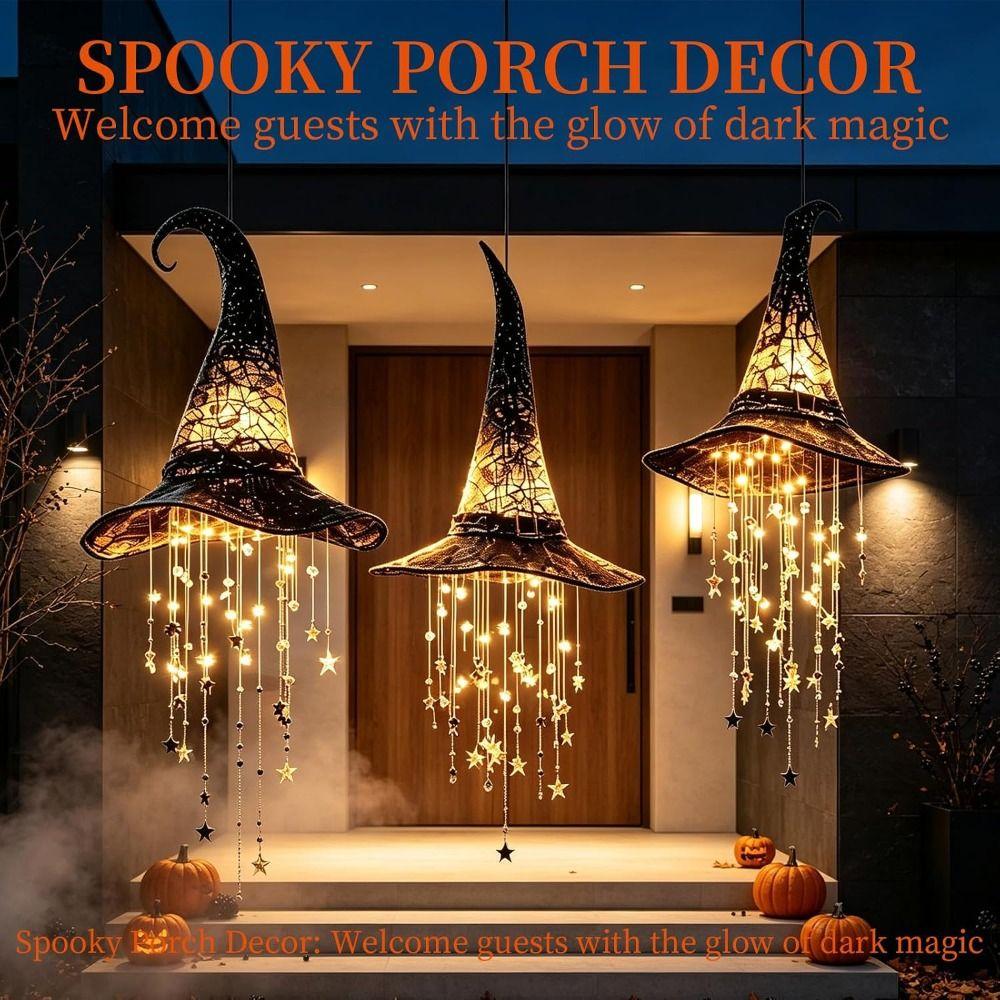2 Pezzi Decorazione Ornamentale LED di Halloween Glow LED Caldo Decorazione Spettrale di Halloween Interno Esterno