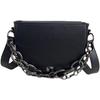 Niche High-end Semi-round Saddle Bag for Women Korean Style Cool Crossbody Bag Versatile Chain Shoulder Bag