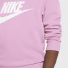Nike Sweatshirt Club Brand Logo Letter Fleece Lined Crew Neck Mysterious Flamingo Red Children Aged 3 7 Years Old Kids' IB2553-646
