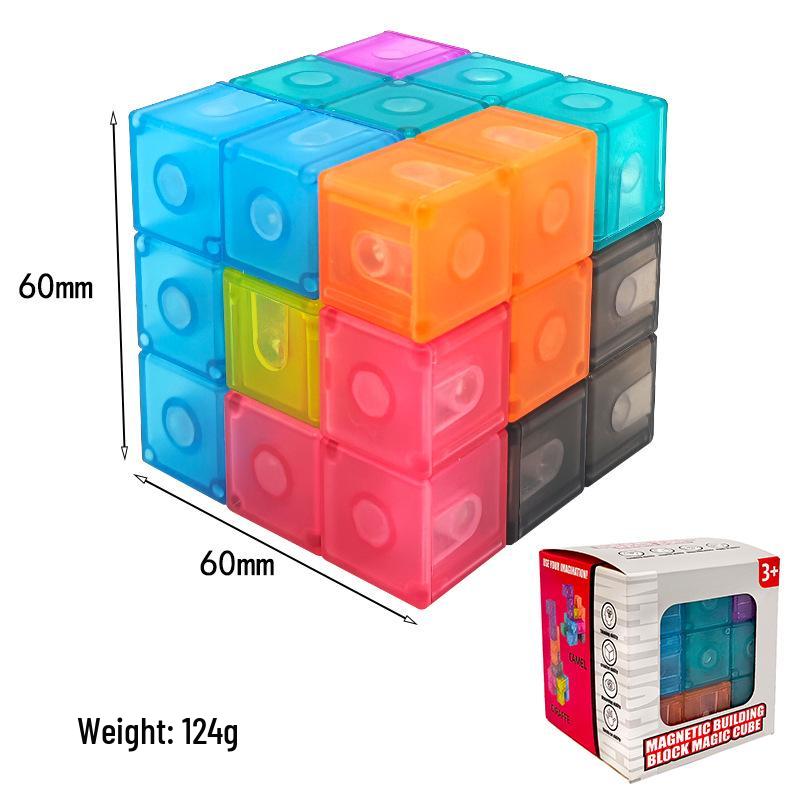 Beech Wood Soma Cube 7-Piece Puzzle Set for Children & Adults - Educational Luban Lock Kongming Cube