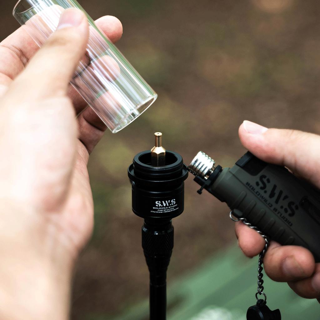 Portable Gas Lamp Camping Atmosphere Lamp Gas Burner Candle Light Portable Tent Lantern Screw On Gas Tank for Outdoor Picnic