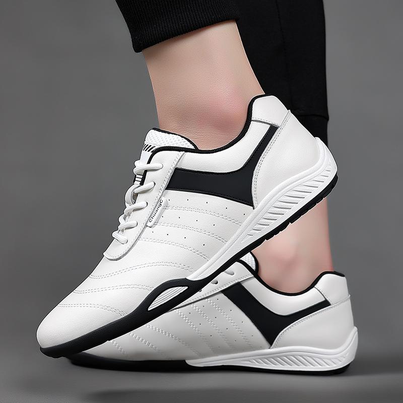 Golf Sneakers for Men, Fashionable and Comfortable. Golf Sneakers for Men, White and Black, Casual Walking Shoes