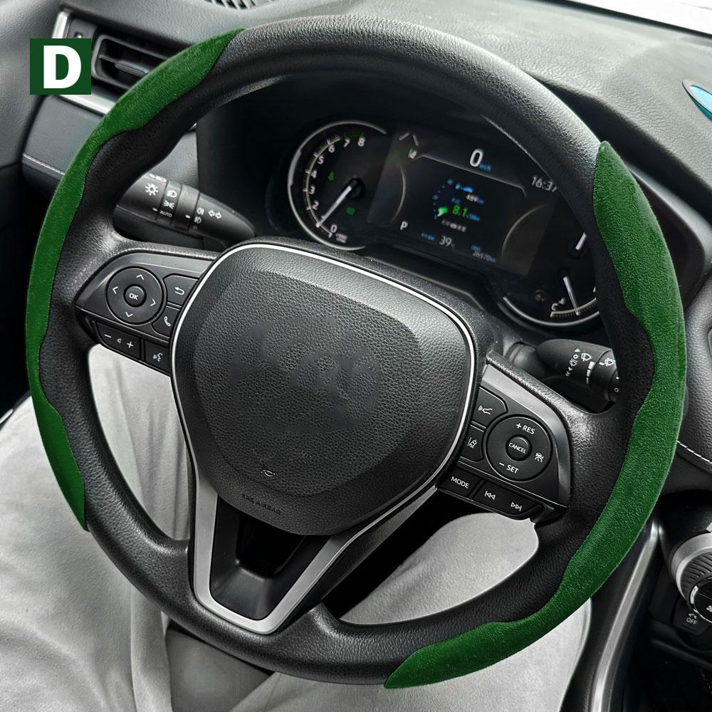 Suede Universal Car Steering Wheel Booster Cover Non-Slip Auto Interior Steer Protector Decoration Accessories Winter Keep Warm