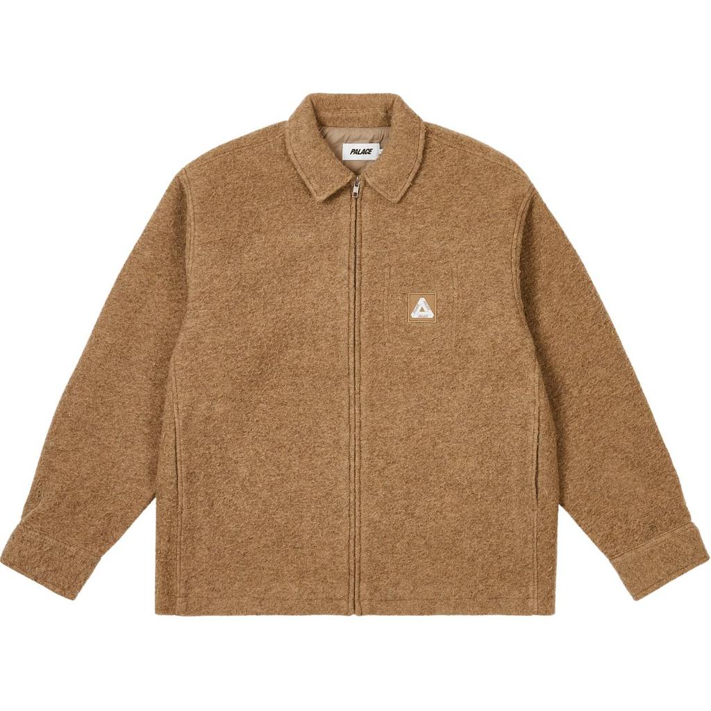 Palace Wooly Zip Jacket Beige Unisex Outerwear Tan P27SHT045