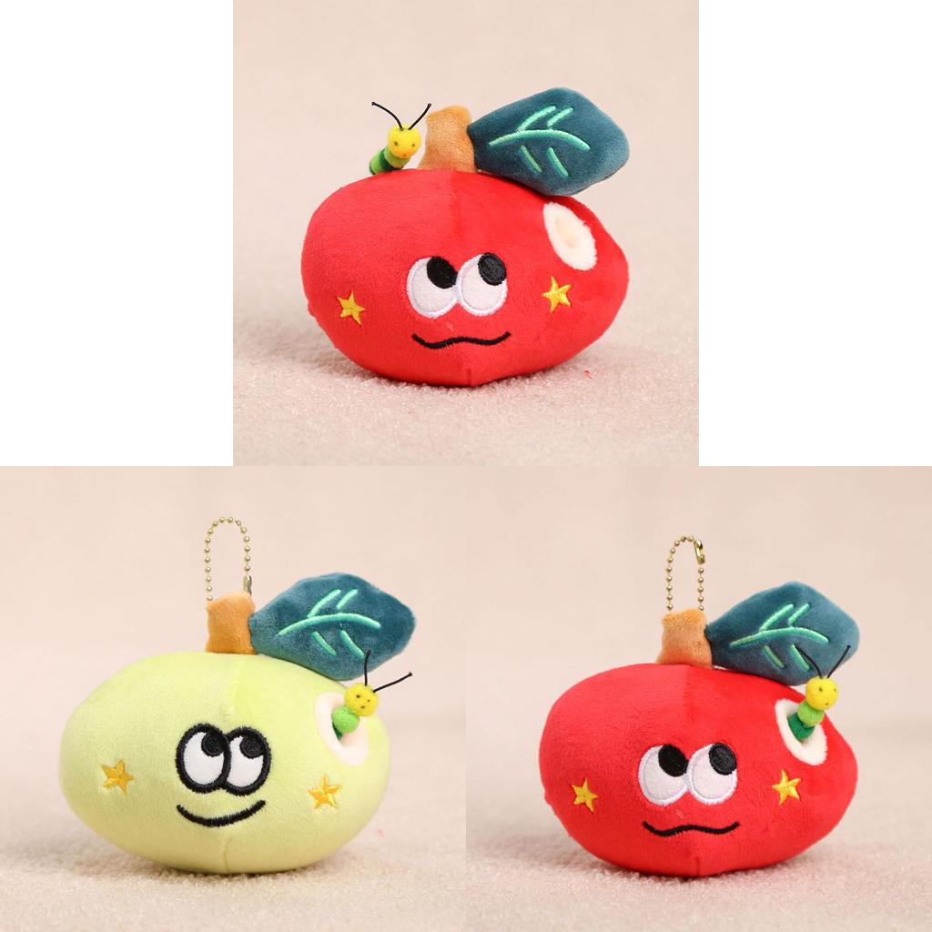 Apple Plush Toy Keychain With Pp Cotton Filling For Kids And Adults