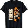 Tigers School Spirit Tiger Mascot Orange Black T-Shirt