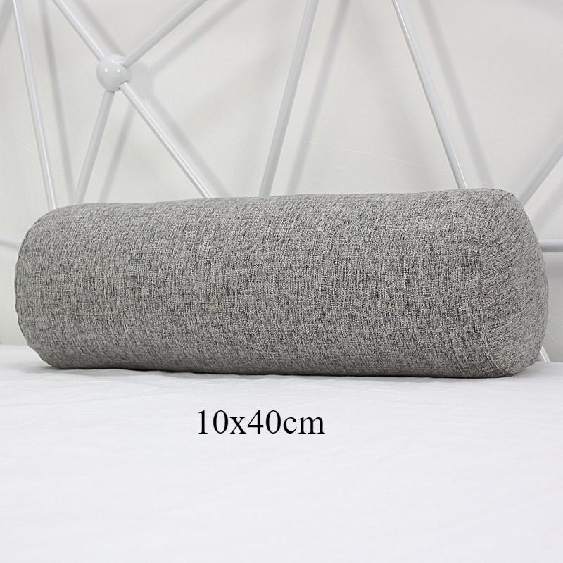 Long Pillow for Beds Cylinder Support Waist Leg Cushion Simple Solid Color Sun Lounger Backrest Pad Home Office Decor