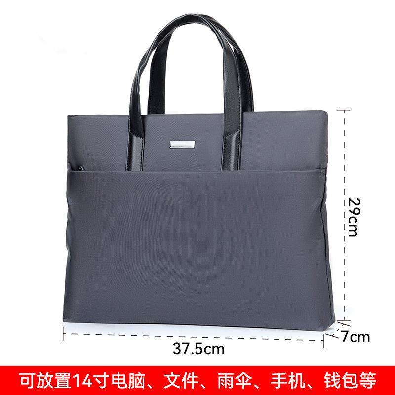 

Новый портфель с напечатанным логотипом, мужской, деловой, портативный, для тренировок, встреч, информационный пакет, договорные документы, водонепроницаемая сумка для компьютера серый