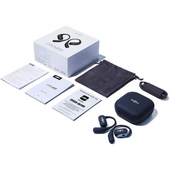 Écouteurs Bluetooth - Shokz - OpenFit - Ultra-léger - Oreilles libres - Résistant à la transpiration