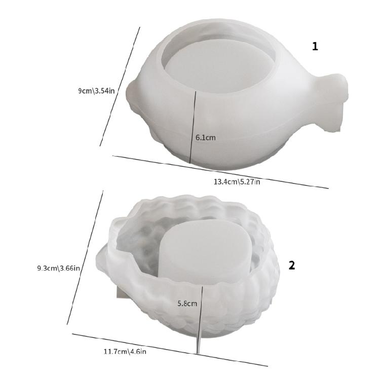 Decorative Storage Holder Silicone Mold Reusable Silicone Mold For Fish Succulent Planters Vase And Candle Holder