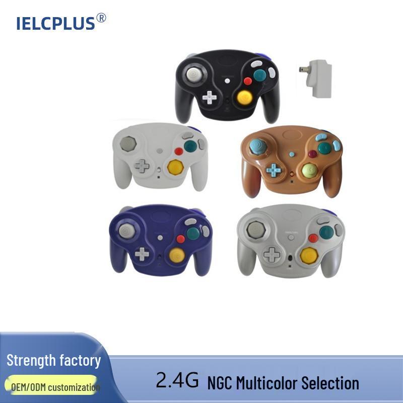 2.4G Wireless NGC Game Controller with Vibration, Compatible with Wii Console, Multi-Color Options