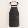 New Thicken Kitchen Aprons Multi-pocket Antifouling Chef Work Apron Canvas Breathable Barista Apron Kitchen