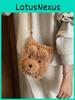 Cartoon Plush Bear Bag For Women With Large Capacity Soft Knit Material For Daily Use