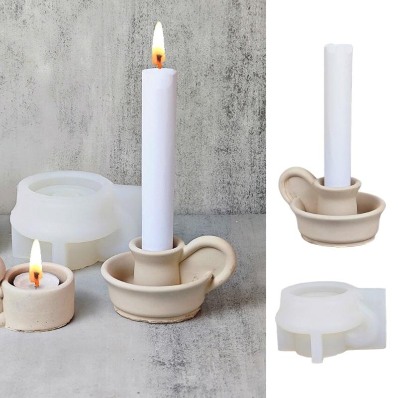 Silikon-Kerzenhalter-Formen, Kerzenständer-Formen, kreisförmige, becherförmige Kerzenständer-Form aus Silikonmaterial für Heimwerkerarbeiten