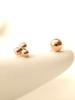 Minimalpiercing 14K Triangle Ball Curve Ring Piercing Earrings