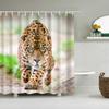 Wild Animals Bath Curtains Lion Leopard Cat Bathroom Decorative Shower Curtains Bathtub Decoration Bath Curtains