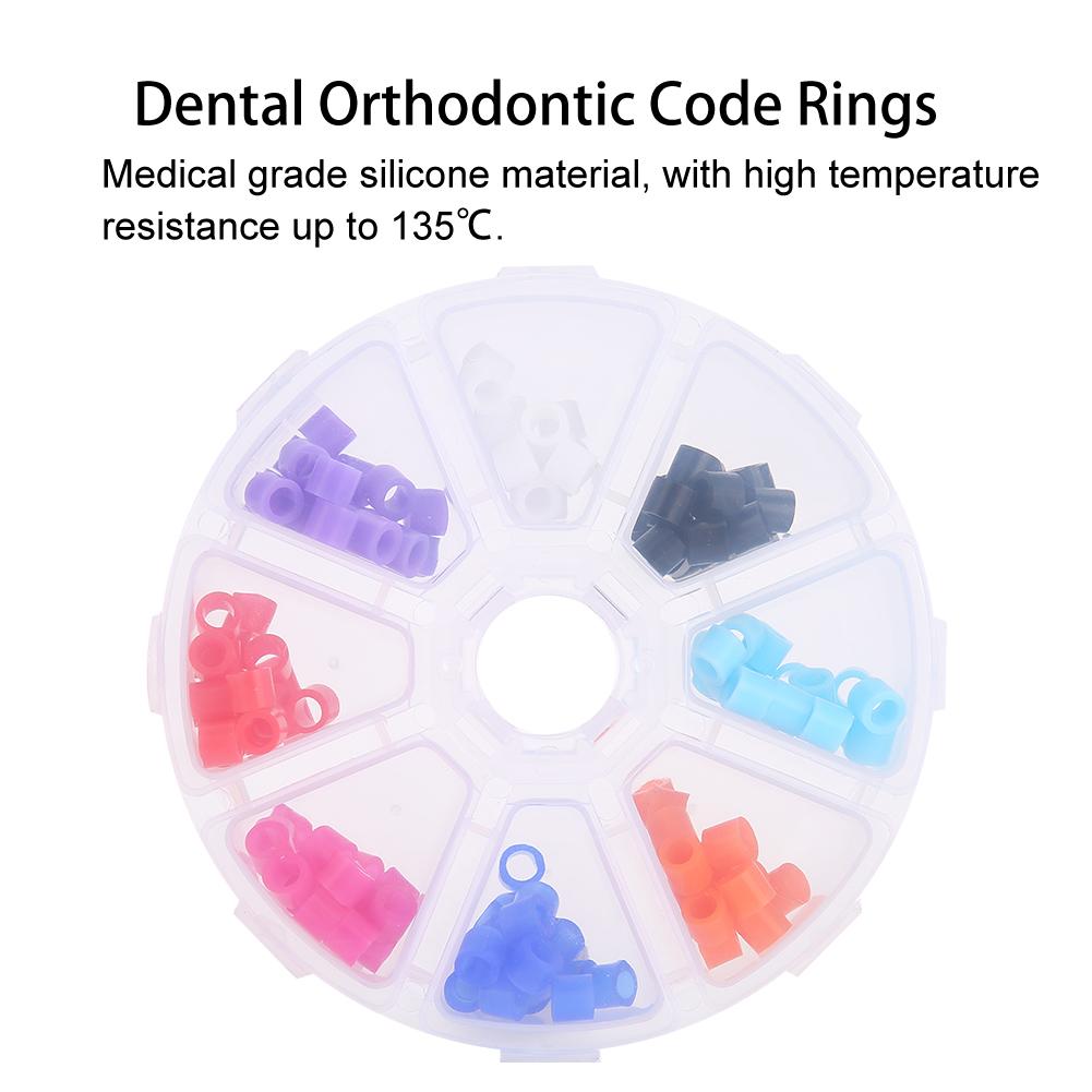 160 Stück Autoklavierbare Universelle Dentalinstrumente Kieferorthopädische Silikon-Codierringe
