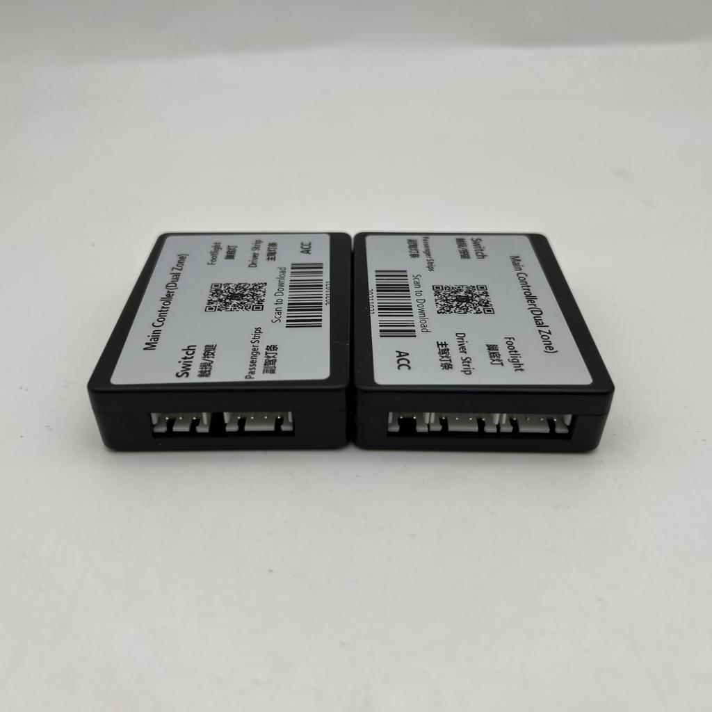 18 In 1 RGB LED Driver Car Ambient Light 64 Colors Car Interior Acrylic Optical Fiber Strip Main/Sub-controller App