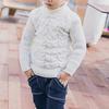 Kid Boy Girl Winter Sweater Knitted Turtleneck High Collar Twist Pullover Tops less
