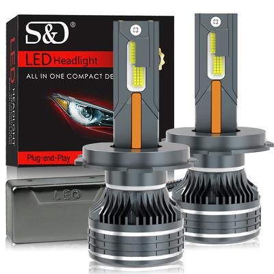 2 Stücke 60000LM H7 LED H1 Canbus H4 H11 H8 9005 HB3 9006 HB4 9012 Hir2 Autoscheinwerferlampen CSP Vier Kupferrohre 6500K Weiß Autoscheinwerfer