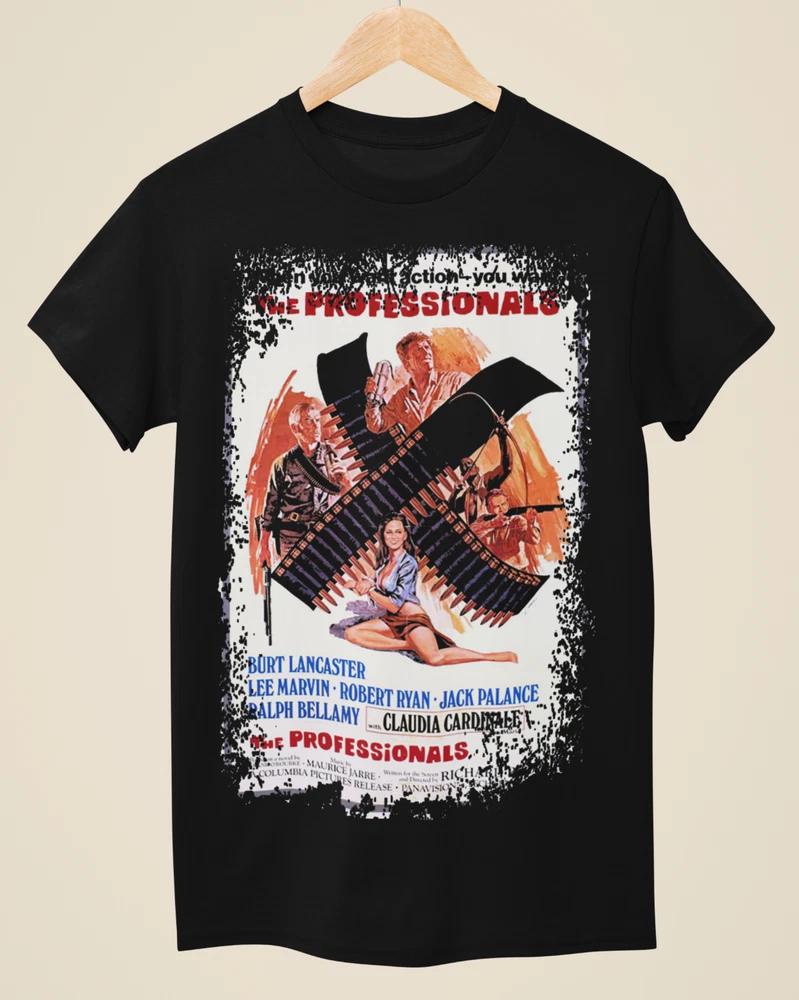 The Professionals Western Movie Poster Inspired Unisex Black TShirt S